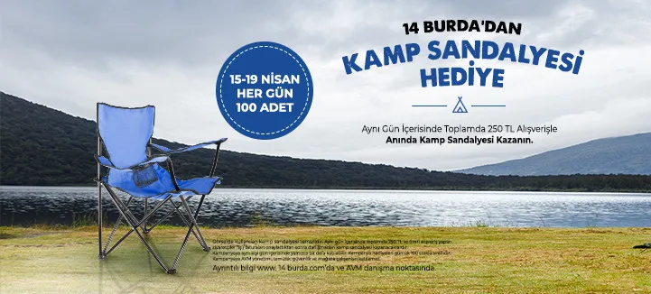 14 Burda'dan kamp sandalyesi hediye! 14 Burda'dan kamp sandalyesi hediye!