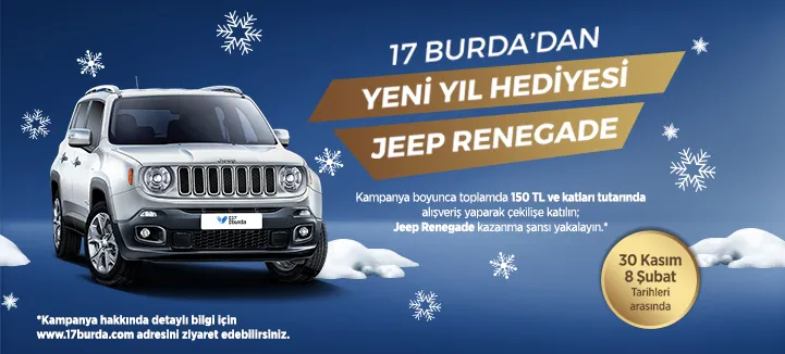 17 Burda’dan yeni yıl hediyesi Jeep Renegade Çekilişi!