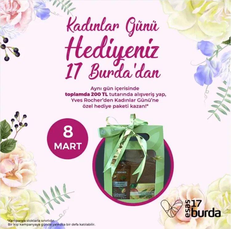 Kadınlar Günü hediyeniz 17 Burda’dan!