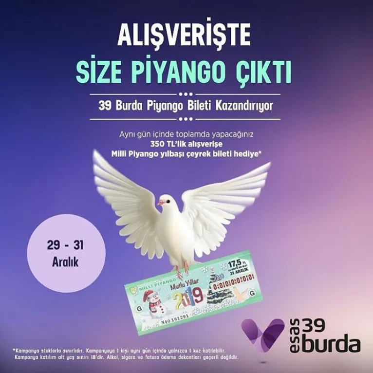 Piyangonun en büyüğü 39 Burda AVM alışverişinde! Piyangonun en büyüğü 39 Burda AVM alışverişinde!