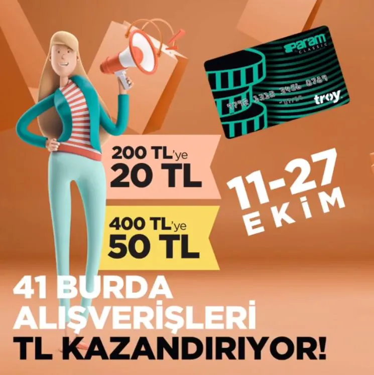 41 Burda 50 TL Param Kart Kazandırıyor!