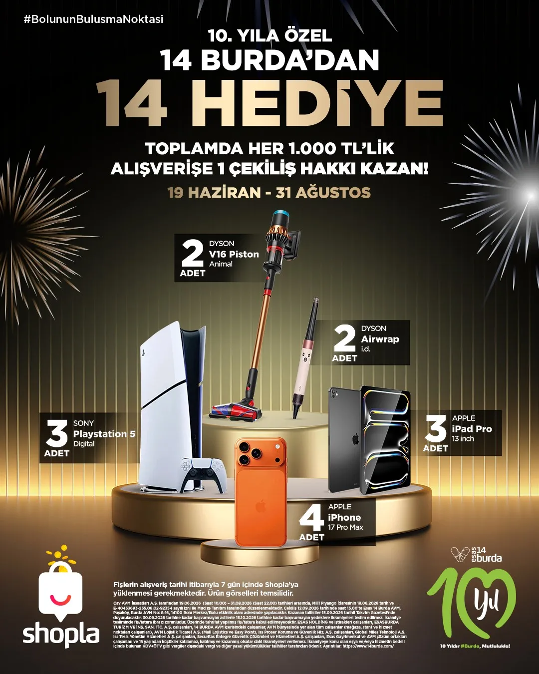 14 Burda’nın 10. Yıl Coşkusu: 14 Hediye, 1.000 TL’ye 1 Çekiliş Hakkı!