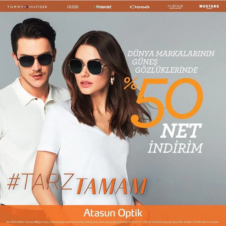 Atasun Optik'te %50 Net İndirim Fırsatı!