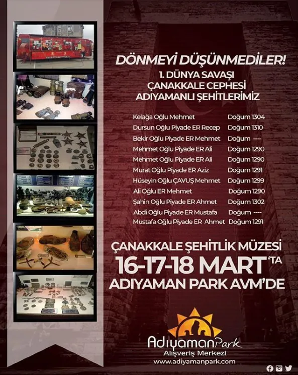 Adıyaman Park Çanakkale Şehitlik Müzesi!