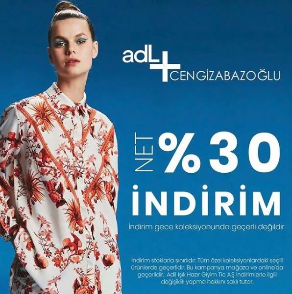 AdL + Cengiz Abazoğlu koleksiyonunda net %30 indirim başladı! AdL + Cengiz Abazoğlu koleksiyonunda net %30 indirim başladı!