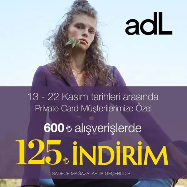 adL'de 125 TL İndirim Fırsatı! adL'de 125 TL İndirim Fırsatı!