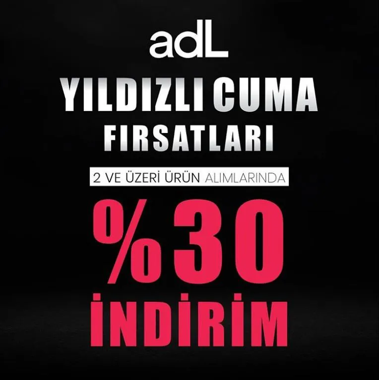 adL yıldızlı cuma indirim kampanyası!