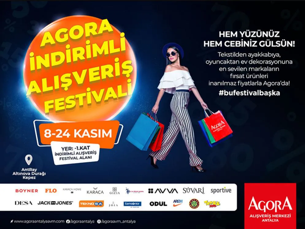 Agora Antalya İndirimli Alışveriş Festivali!