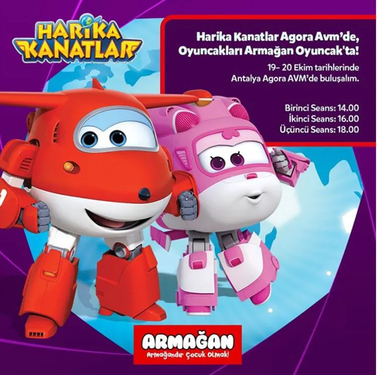 Harika Kanatlar Agora AVM'de oyuncakları Armağan Oyuncak'ta! Harika Kanatlar Agora AVM'de oyuncakları Armağan Oyuncak'ta!