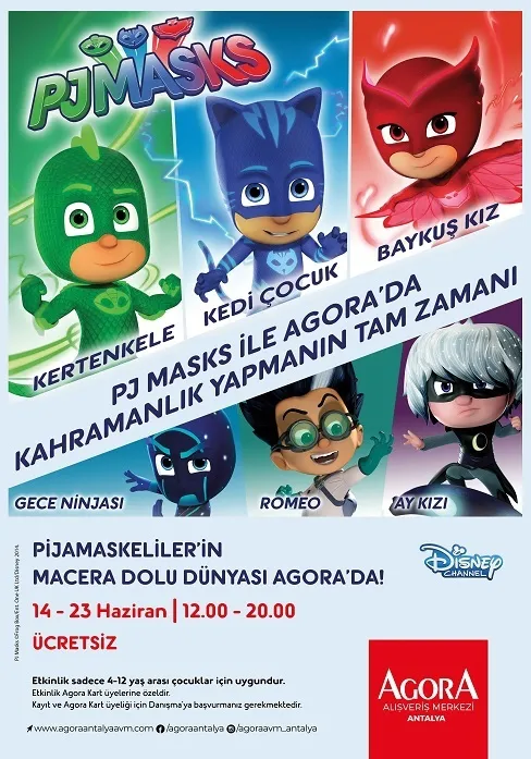 Pijamaskeliler'in Macera Dolu Dünyası Agora Antalya'da!