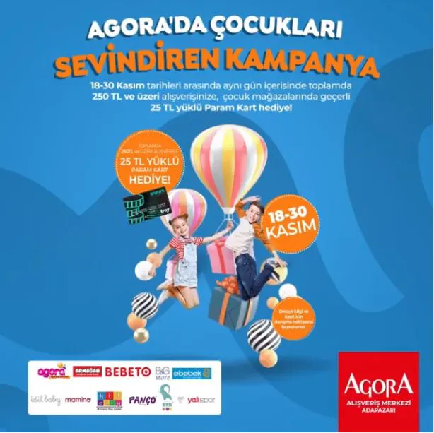 Agora Adapazarın'da çocukları sevindiren kampanya!