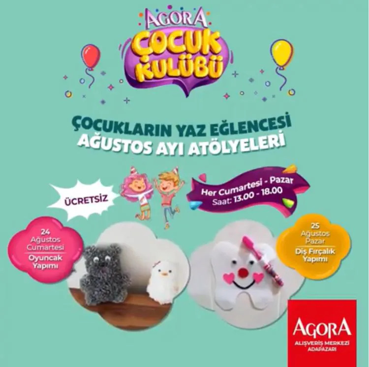 Agora Adapazarı Çocuk Kulübü Etkinlikleri! Agora Adapazarı Çocuk Kulübü Etkinlikleri!