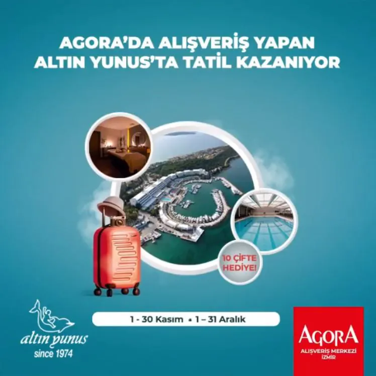Agora’da alışveriş yapan Altın Yunus’ta tatil kazanıyor 