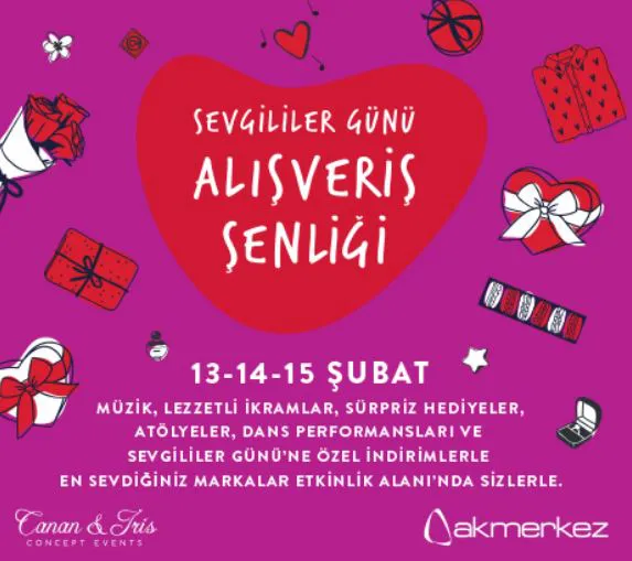 Akmerkez Sevgililer Günü Alışveriş Festivali! Akmerkez Sevgililer Günü Alışveriş Festivali!
