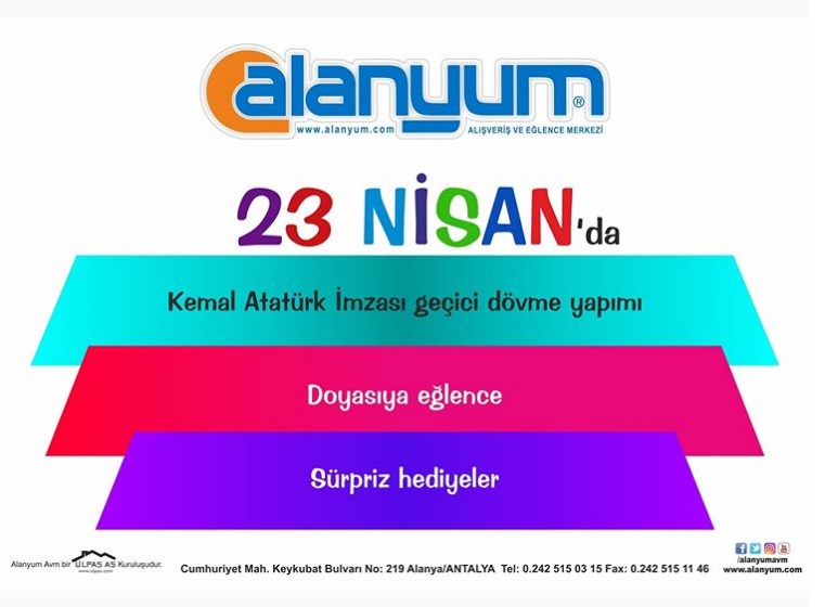 Alanyum AVM 23 Nisan Etkinlikleri! Alanyum AVM 23 Nisan Etkinlikleri!