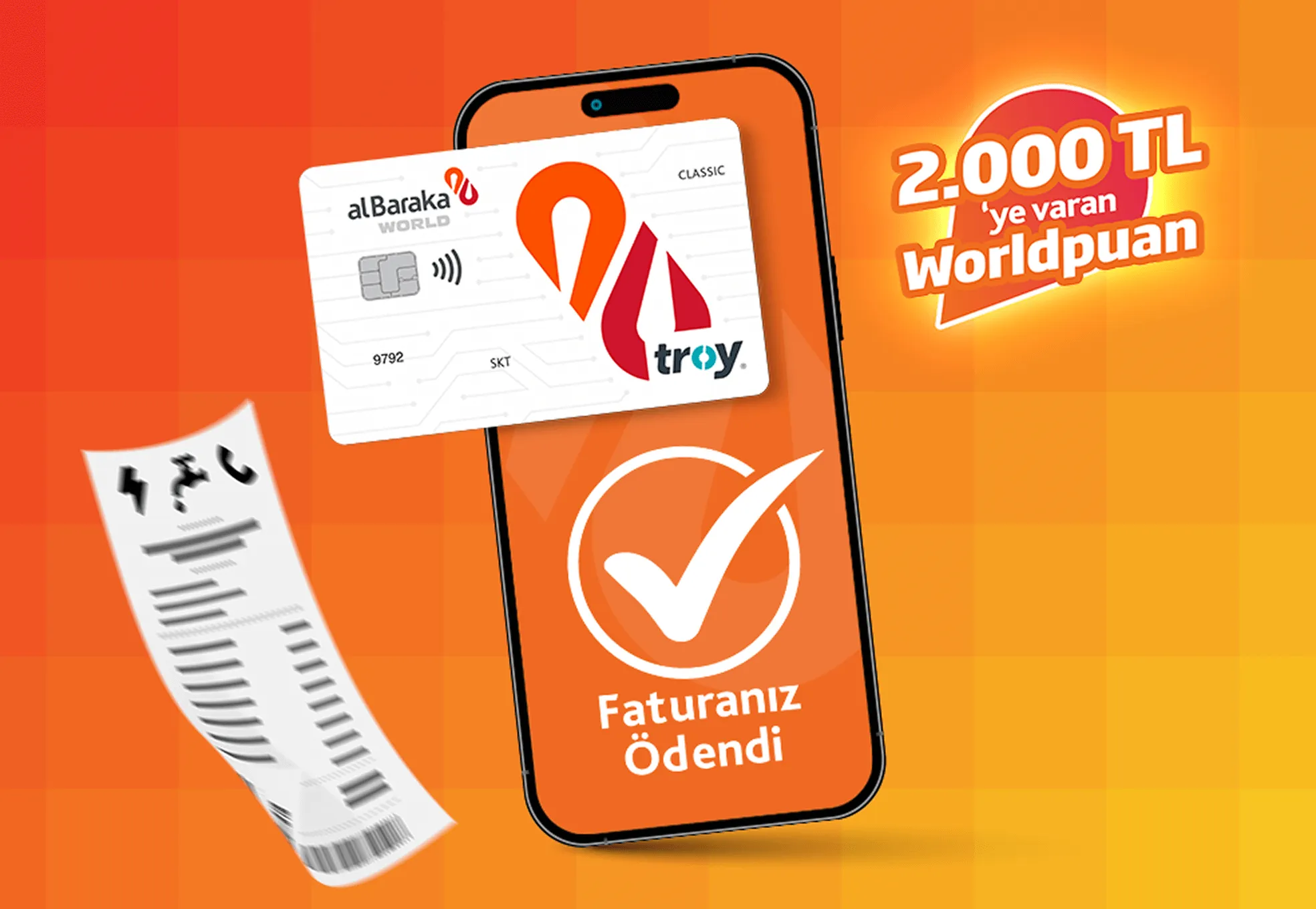 Albaraka Otomatik Fatura Ödeme Kampanyası: Worldpuan Kazan!