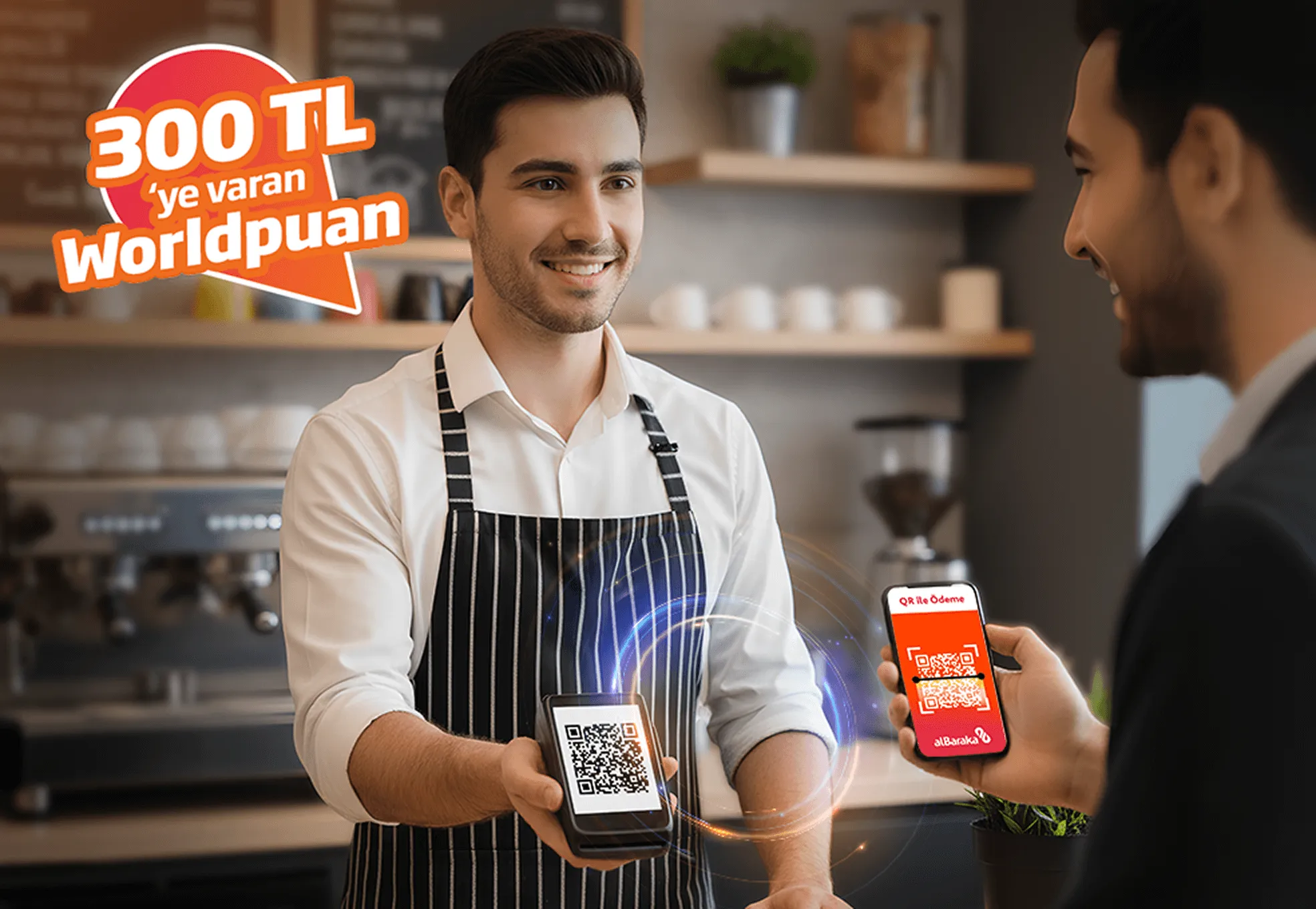 Albaraka ile QR Kod İle Ödemelerinize Toplamda 300 TL Worldpuan!