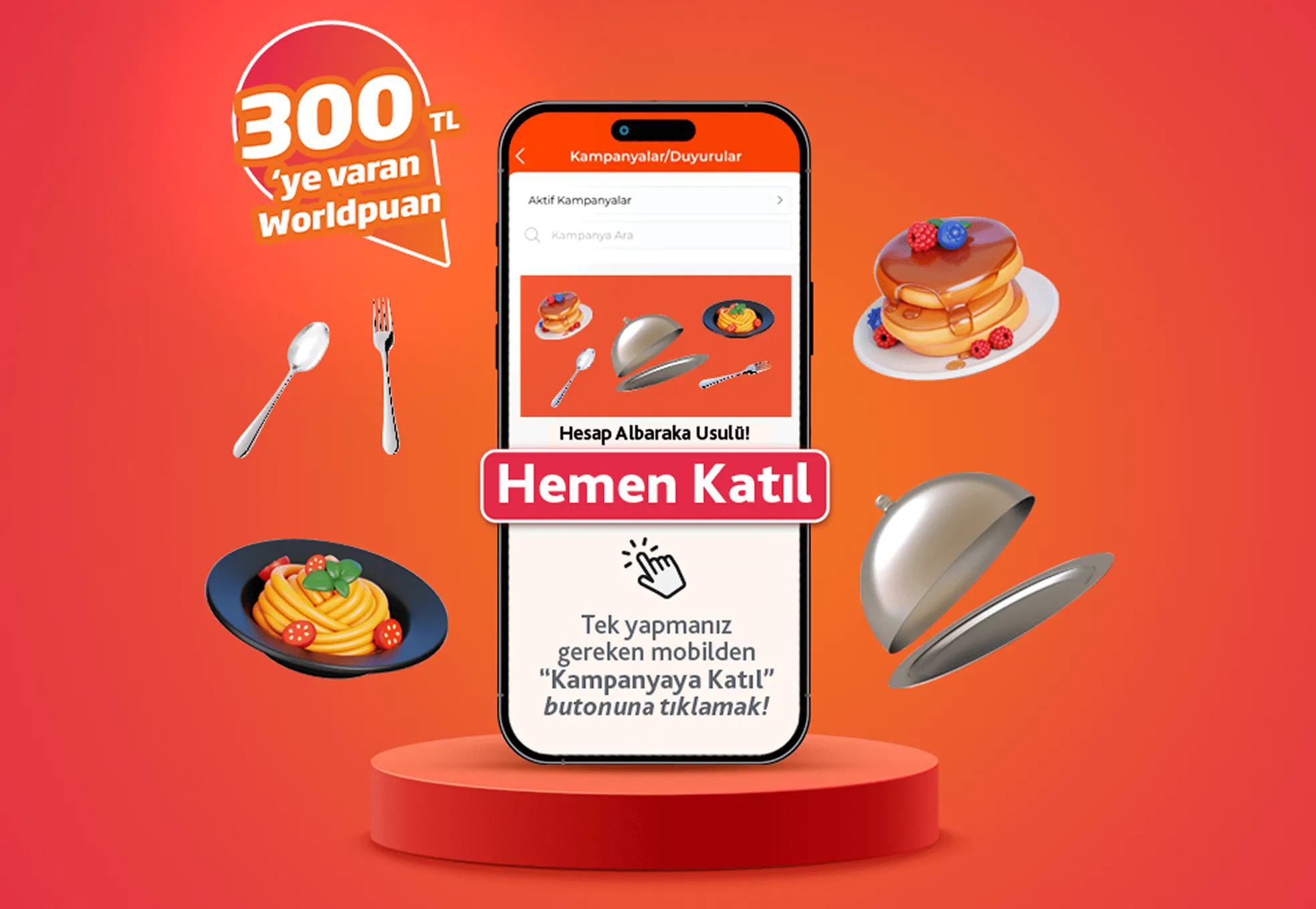 Albaraka Restoran Kampanyası: 300 TL Worldpuan!