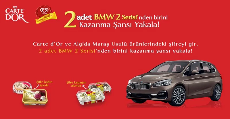 Algida Carte d'Or ve Maraş Usulü BMW 2 Serisi Çekiliş Kampanyası!