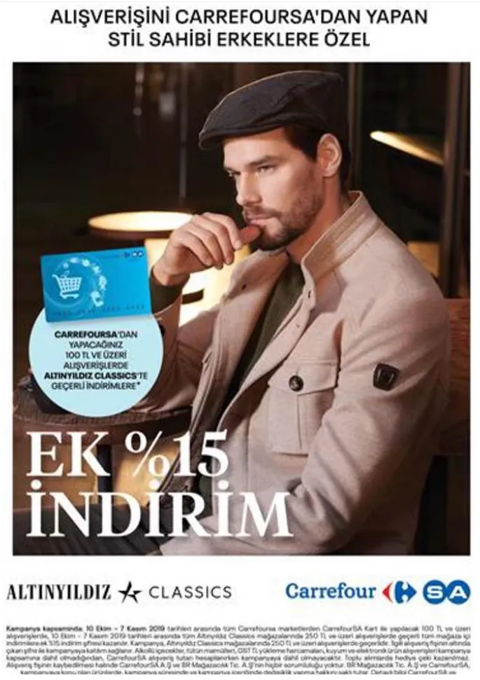 CarrefourSA'dan Alışveriş Altınyıldız Classics'ten Ek %15 İndirim! CarrefourSA'dan Alışveriş Altınyıldız Classics'ten Ek %15 İndirim!