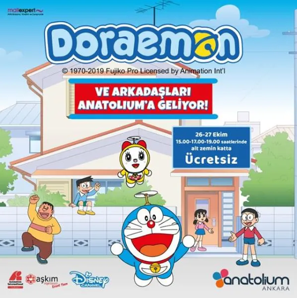 Anatolium Ankara Doraemon ve Arkadaşları Etkinliği! Anatolium Ankara Doraemon ve Arkadaşları Etkinliği!