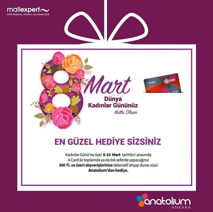 Anatolium Ankara'da En Güzel Hediye Sizsiniz Kampanyası! Anatolium Ankara'da En Güzel Hediye Sizsiniz Kampanyası!