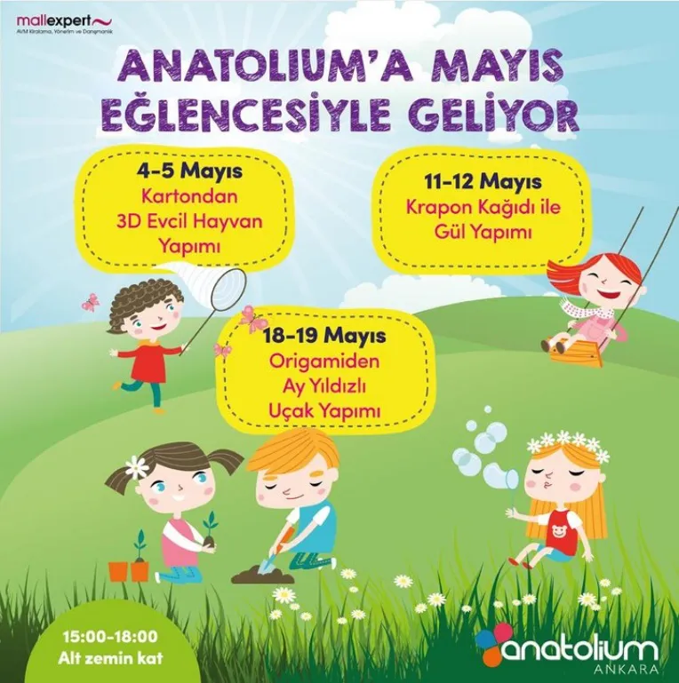 Anatolium Ankara Mayıs Çocuk Atölyeleri!