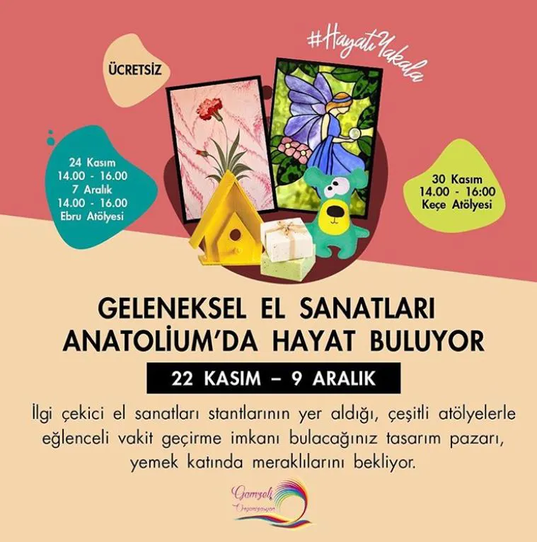 Geleneksel el sanatları Anatolium Bursa'da buluşuyor! Geleneksel el sanatları Anatolium Bursa'da buluşuyor!