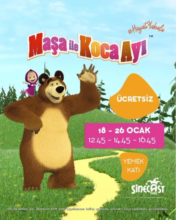 Maşa ile Koca Ayı çocuklar için Anatolium AVM’de! Maşa ile Koca Ayı çocuklar için Anatolium AVM’de!