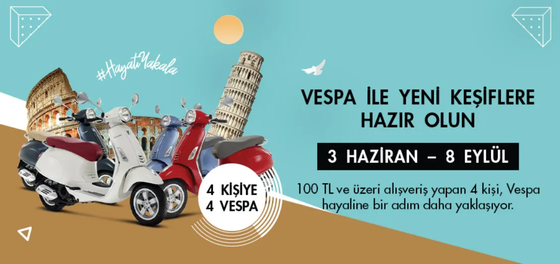 Anatolium Bursa Vespa Çekiliş Kampanyası!