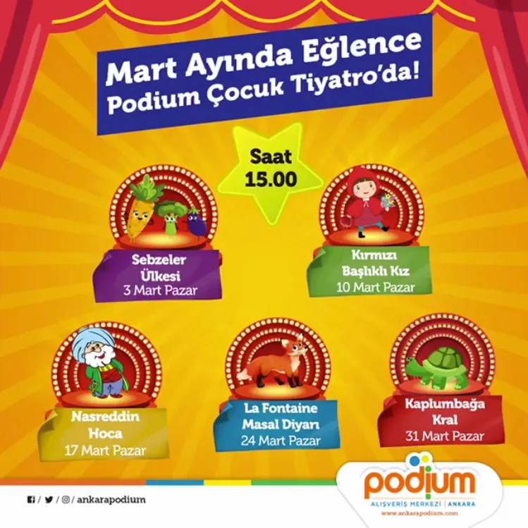 Mart Ayında Eğlence Ankara Podium Çocuk Tiyatrosunda!