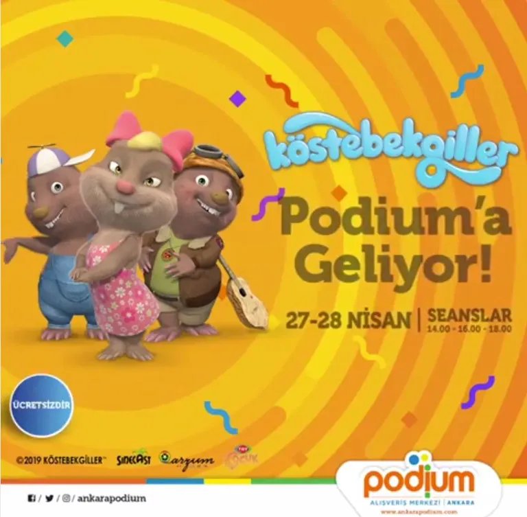 Köstebekgiller 27 - 28 Nisan'da Ankara Podium'a Geliyor! Köstebekgiller 27 - 28 Nisan'da Ankara Podium'a Geliyor!