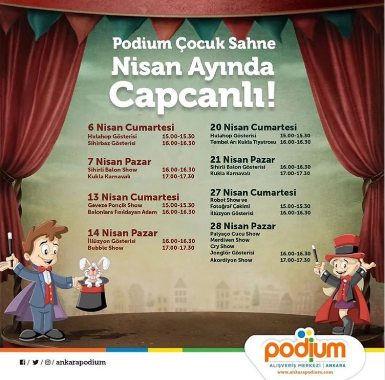 Podium Çocuk Sahne Nisan Ayında Capcanlı!