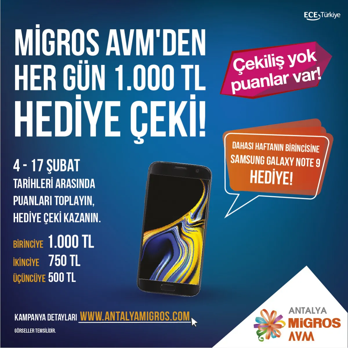 Migros AVM'den Her Gün 1.000 TL Hediye Çeki!