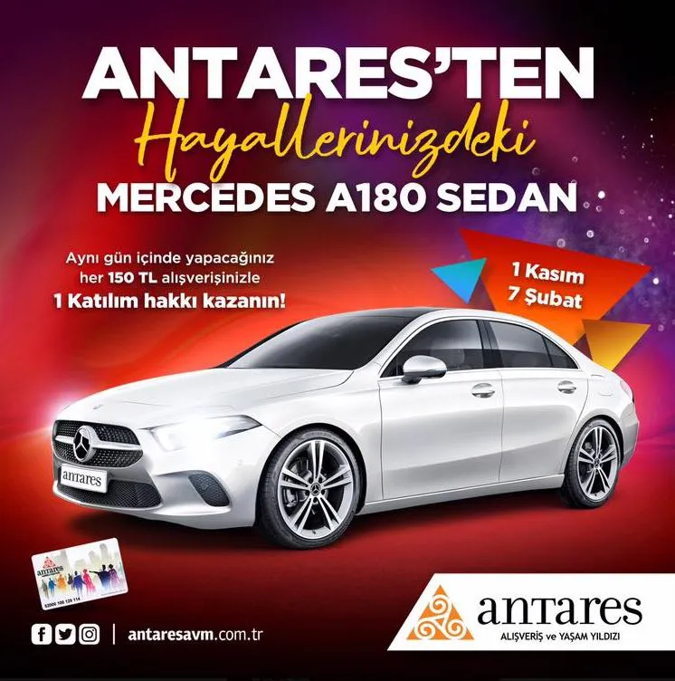 Antares Mercedes A180 Sedan Çekiliş Kampanyası!