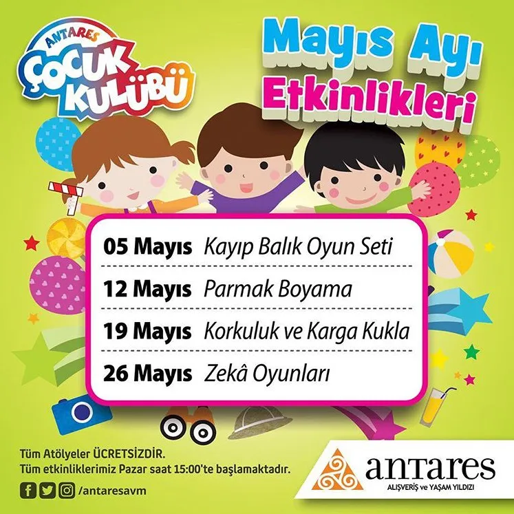 Antares Çocuk Kulübü Mayıs Ayı Etkinlikleri! Antares Çocuk Kulübü Mayıs Ayı Etkinlikleri!