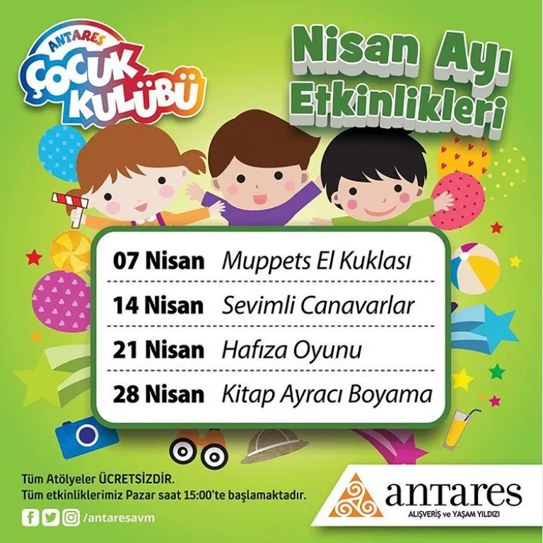 Antares Çocuk Kulübü Nisan Ayı Etkinlikleri! Antares Çocuk Kulübü Nisan Ayı Etkinlikleri!