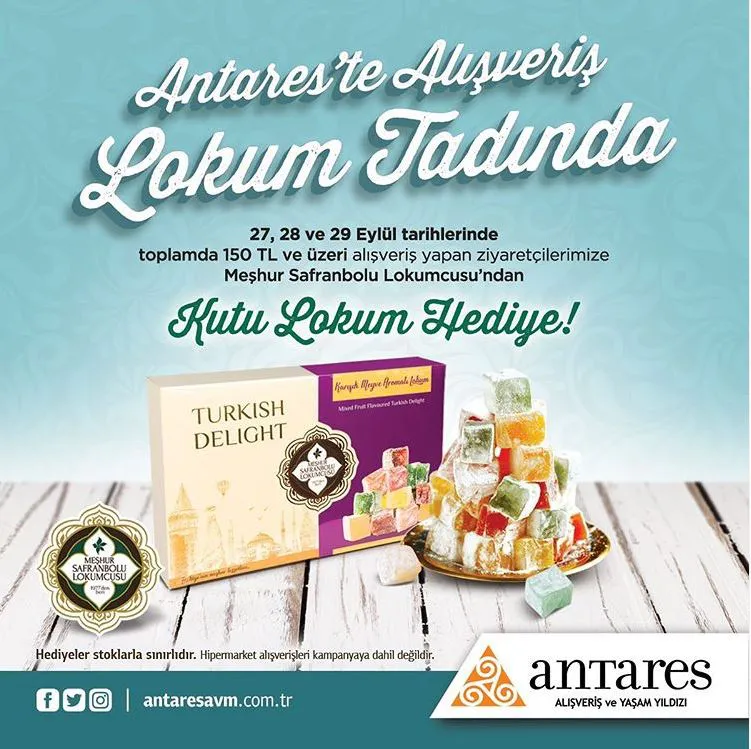 Antares’te Alışveriş Lokum Tadında!