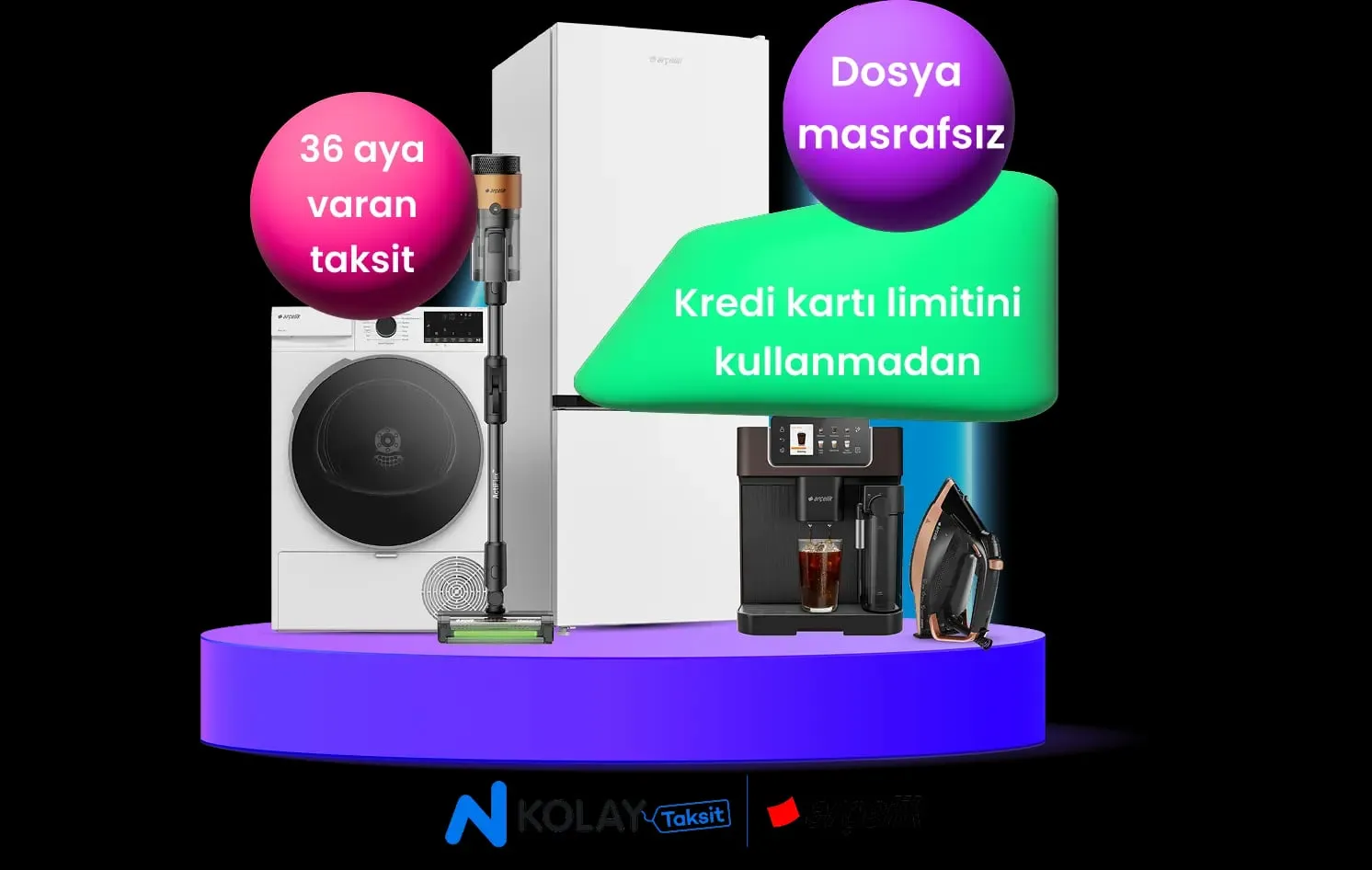 Arçelik N Kolay Taksit alışveriş kredi kampanyası