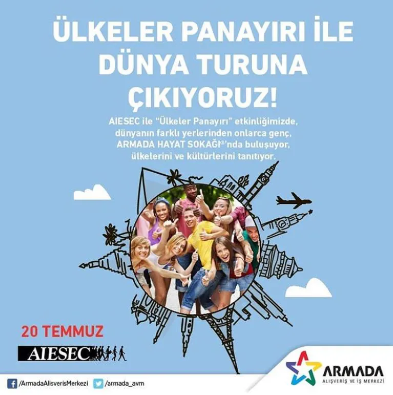 AIESEC Ülkeler Panayırı ile Armada'da Dünya Turuna çıkıyoruz! 