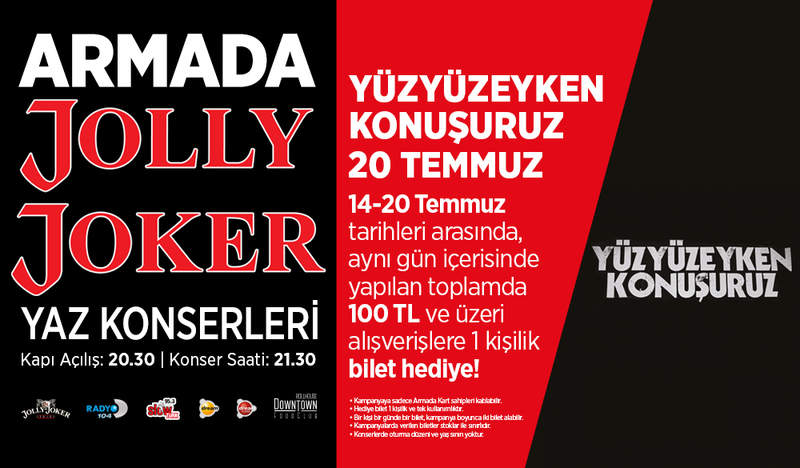 Armada Jolly Joker Yüzyüzeyken Konuşuruz konseri!