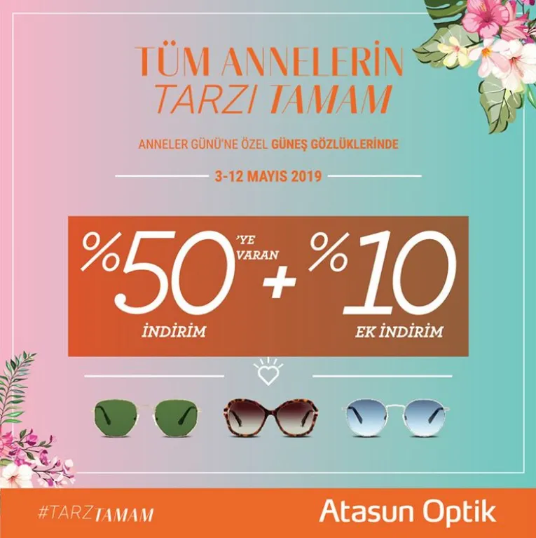 Atasun Optik'te Tüm Annelerin Tarzı Tamam! Atasun Optik'te Tüm Annelerin Tarzı Tamam!