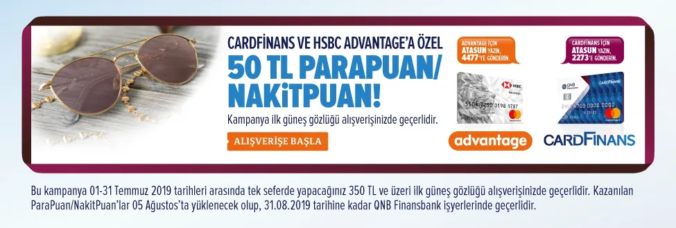 Atasun Optik'te 50 TL ParaPuan! Atasun Optik'te 50 TL ParaPuan!