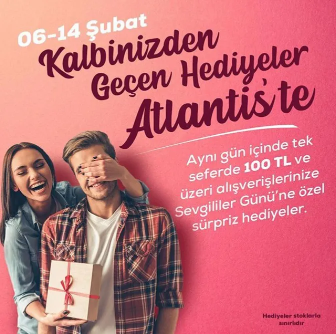 Sevgililer Günü’nde en özel hediyeler Atlantis’ten!