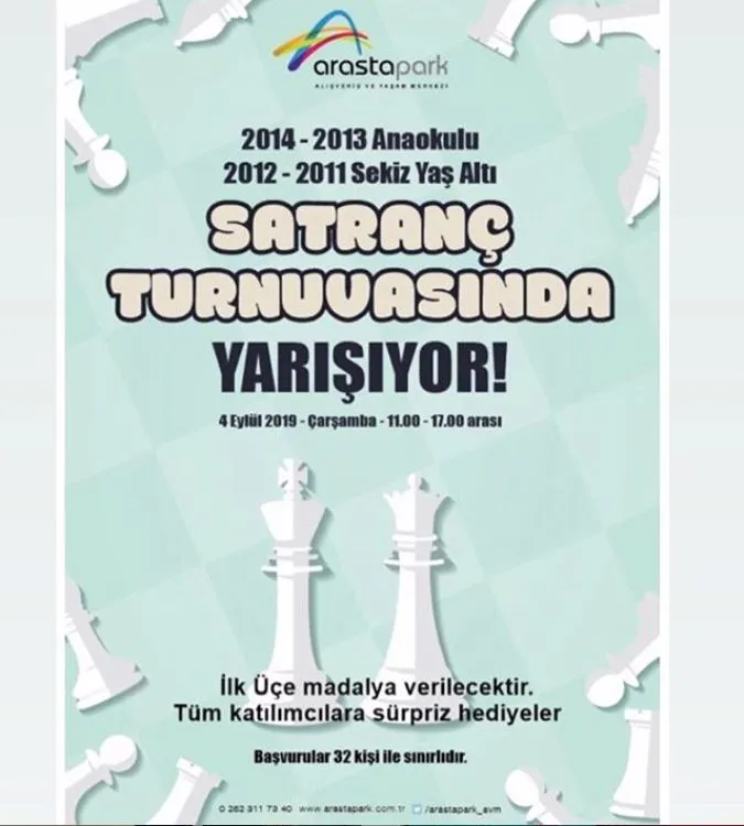 Arastapark’da Satranç Turnuvası!