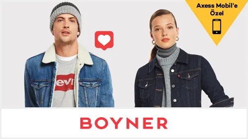 Axess Mobil'e özel Boyner'de 50 TL İndirim!