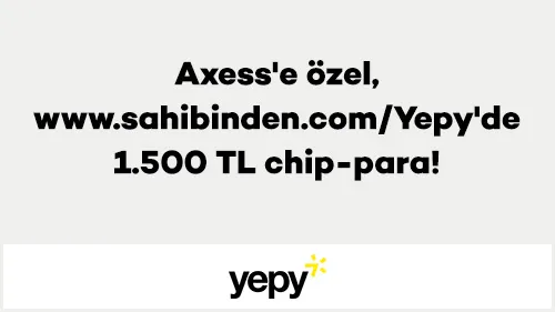 Axess ile Sahibinden'de Telefon Alışverişine 1500 TL Chip-Para