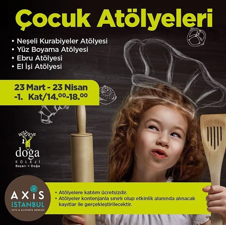 Çocuk atölyeleri Axis İstanbul’da Çocuk atölyeleri Axis İstanbul’da