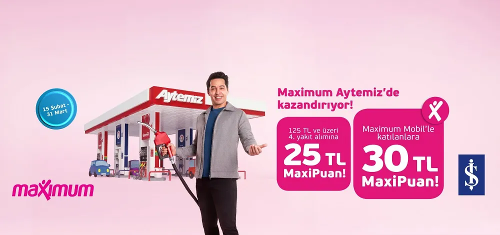 Aytemiz İstasyonlarında 30 TL'ye Varan MaxiPuan! Aytemiz İstasyonlarında 30 TL'ye Varan MaxiPuan!