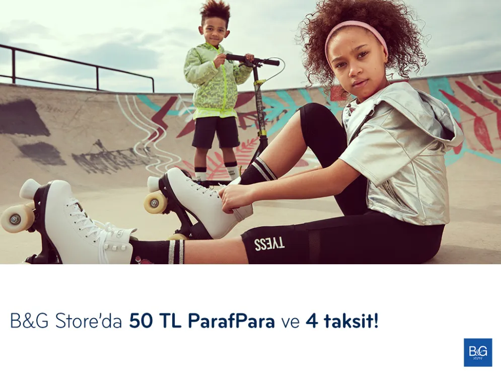 Paraf ile B&G Store’da 50 TL ParafPara!